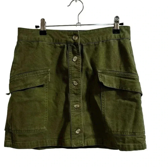 BDG Army Green Cargo Pocket Skirt Size Medium - Picture 1 of 4
